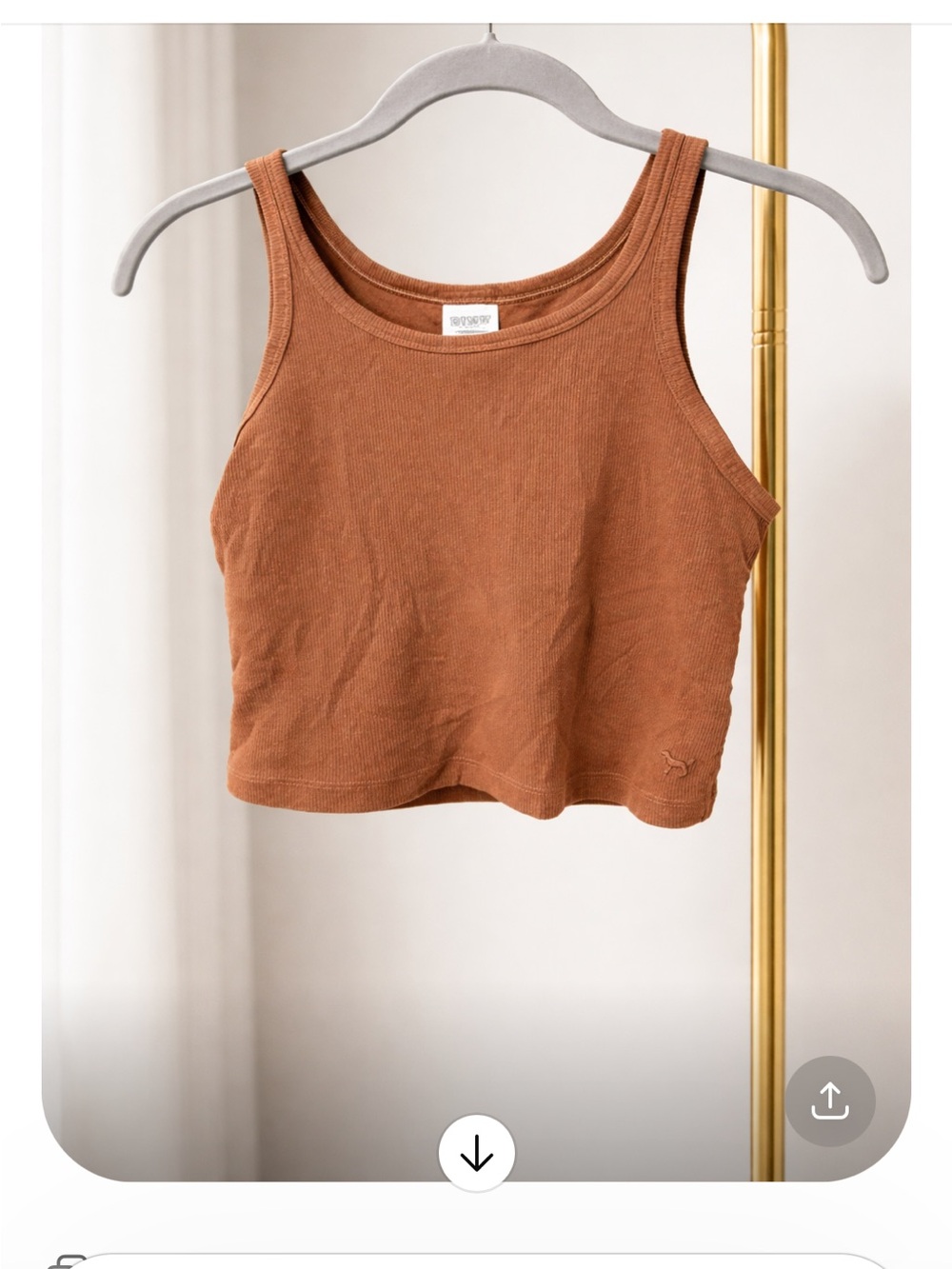PINK Victoria's Secret Rust Crop Tank